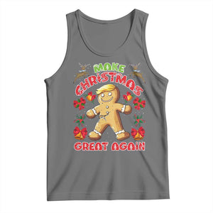 Christmas Trump Gingerbread Tank Top Make Xmas Great Again Funny Cookies TS02 Black Heather Print Your Wear