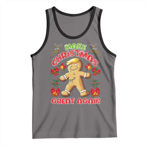 Christmas Trump Gingerbread Tank Top Make Xmas Great Again Funny Cookies TS02 Deep Heather Black Print Your Wear