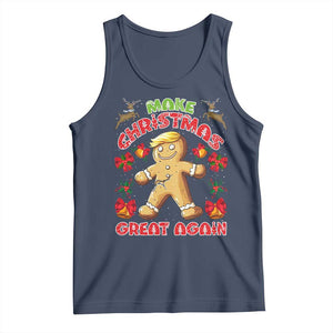 Christmas Trump Gingerbread Tank Top Make Xmas Great Again Funny Cookies TS02 Navy Print Your Wear