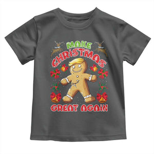 Christmas Trump Gingerbread Toddler T Shirt Make Xmas Great Again Funny Cookies TS02 Dark Heather Print Your Wear