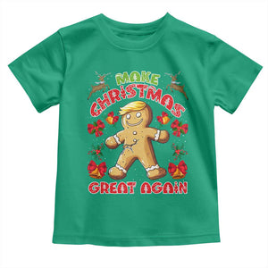 Christmas Trump Gingerbread Toddler T Shirt Make Xmas Great Again Funny Cookies TS02 Irish Green Print Your Wear