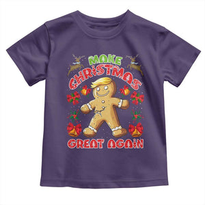 Christmas Trump Gingerbread Toddler T Shirt Make Xmas Great Again Funny Cookies TS02 Purple Print Your Wear