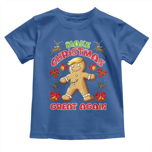 Christmas Trump Gingerbread Toddler T Shirt Make Xmas Great Again Funny Cookies TS02 Royal Blue Print Your Wear