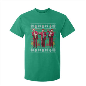 Funny Christmas Trump Dancing T Shirt For Kid 47th President Viral Dances Xmas Ugly Sweater TS02 Irish Green Print Your Wear