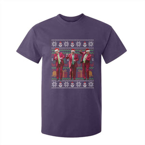 Funny Christmas Trump Dancing T Shirt For Kid 47th President Viral Dances Xmas Ugly Sweater TS02 Purple Print Your Wear