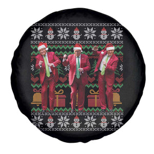 Funny Christmas Trump Dancing Spare Tire Cover 47th President Viral Dances Xmas Ugly Sweater TS02 Print Your Wear