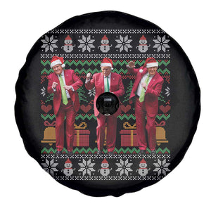 Funny Christmas Trump Dancing Spare Tire Cover 47th President Viral Dances Xmas Ugly Sweater TS02 Print Your Wear