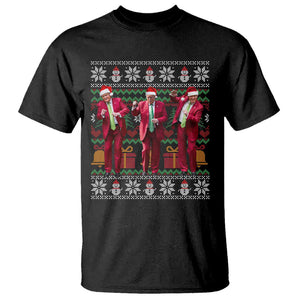 Funny Christmas Trump Dancing T Shirt 47th President Viral Dances Xmas Ugly Sweater TS02 Black Print Your Wear