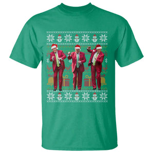 Funny Christmas Trump Dancing T Shirt 47th President Viral Dances Xmas Ugly Sweater TS02 Irish Green Print Your Wear