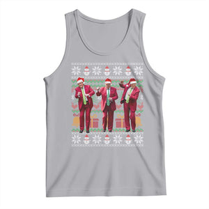 Funny Christmas Trump Dancing Tank Top 47th President Viral Dances Xmas Ugly Sweater TS02 Athletic Heather Print Your Wear