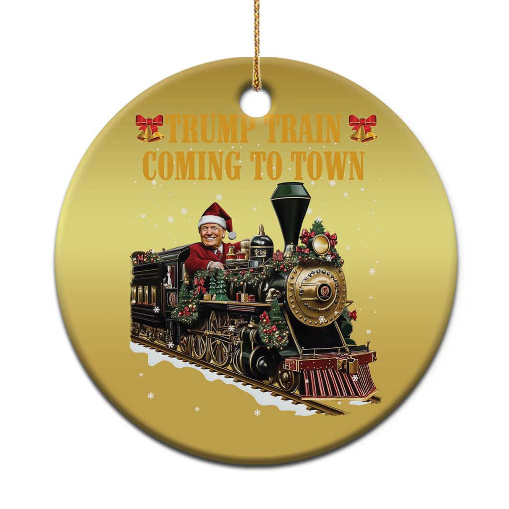 Xmas Trump Christmas Ornament Trump Train Is Coming To Town TS02 Print Your Wear