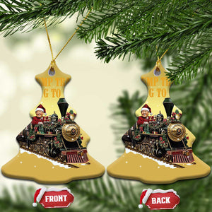 Xmas Trump Christmas Ornament Trump Train Is Coming To Town TS02 Christmas Tree Gold Print Your Wear