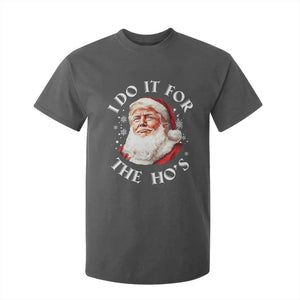 Christmas Trump T Shirt For Kid I Do It For The Hos Santa Donald TS02 Dark Heather Print Your Wear