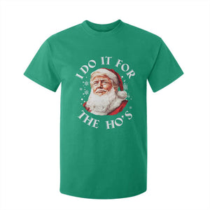 Christmas Trump T Shirt For Kid I Do It For The Hos Santa Donald TS02 Irish Green Print Your Wear