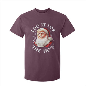 Christmas Trump T Shirt For Kid I Do It For The Hos Santa Donald TS02 Maroon Print Your Wear