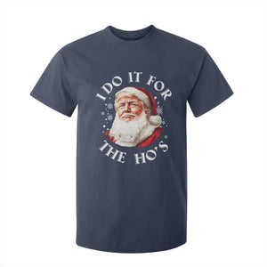 Christmas Trump T Shirt For Kid I Do It For The Hos Santa Donald TS02 Navy Print Your Wear