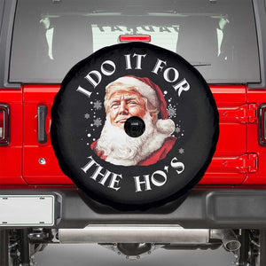 Christmas Trump Spare Tire Cover I Do It For The Hos Santa Donald TS02 Black Print Your Wear