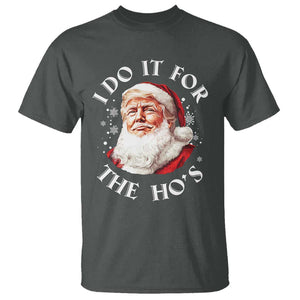 Christmas Trump T Shirt I Do It For The Hos Santa Donald TS02 Dark Heather Print Your Wear