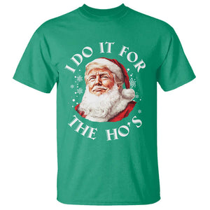 Christmas Trump T Shirt I Do It For The Hos Santa Donald TS02 Irish Green Print Your Wear