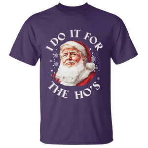 Christmas Trump T Shirt I Do It For The Hos Santa Donald TS02 Purple Print Your Wear