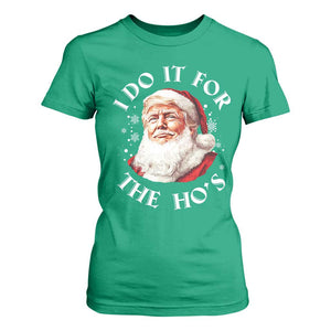 Christmas Trump T Shirt For Women I Do It For The Hos Santa Donald TS02 Irish Green Print Your Wear