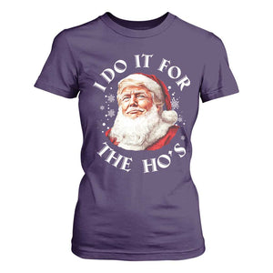 Christmas Trump T Shirt For Women I Do It For The Hos Santa Donald TS02 Purple Print Your Wear