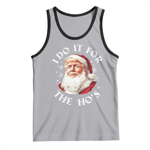 Christmas Trump Tank Top I Do It For The Hos Santa Donald TS02 Athletic Heather Black Print Your Wear