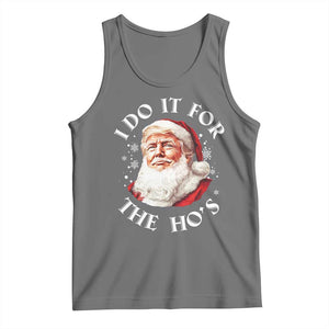 Christmas Trump Tank Top I Do It For The Hos Santa Donald TS02 Black Heather Print Your Wear