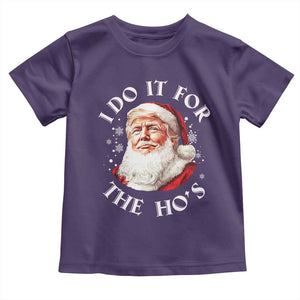 Christmas Trump Toddler T Shirt I Do It For The Hos Santa Donald TS02 Purple Print Your Wear