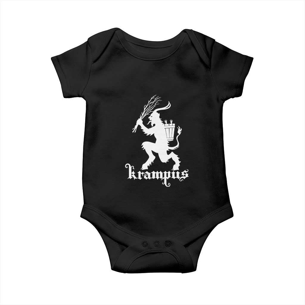 Mythical Krampus Baby Onesie Scary Christmas Horror Occult Holiday Eastern Folklore TS02 Black Print Your Wear