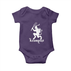 Mythical Krampus Baby Onesie Scary Christmas Horror Occult Holiday Eastern Folklore TS02 Purple Print Your Wear