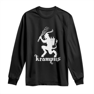 Mythical Krampus Long Sleeve Shirt Scary Christmas Horror Occult Holiday Eastern Folklore TS02 Black Print Your Wear