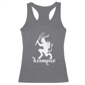 Mythical Krampus Racerback Tank Top Scary Christmas Horror Occult Holiday Eastern Folklore TS02 Charcoal Print Your Wear