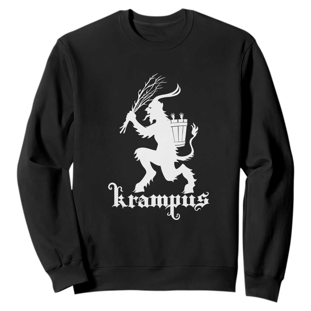 Mythical Krampus Sweatshirt Scary Christmas Horror Occult Holiday Eastern Folklore TS02 Black Print Your Wear