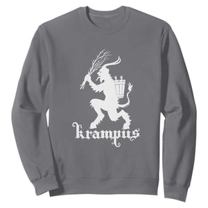 Mythical Krampus Sweatshirt Scary Christmas Horror Occult Holiday Eastern Folklore TS02 Charcoal Print Your Wear