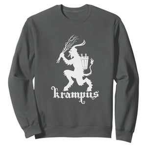 Mythical Krampus Sweatshirt Scary Christmas Horror Occult Holiday Eastern Folklore TS02 Dark Heather Print Your Wear