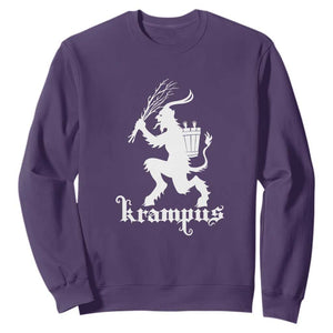 Mythical Krampus Sweatshirt Scary Christmas Horror Occult Holiday Eastern Folklore TS02 Purple Print Your Wear