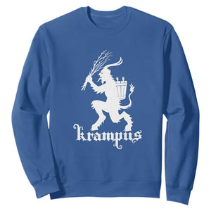 Mythical Krampus Sweatshirt Scary Christmas Horror Occult Holiday Eastern Folklore TS02 Royal Blue Print Your Wear