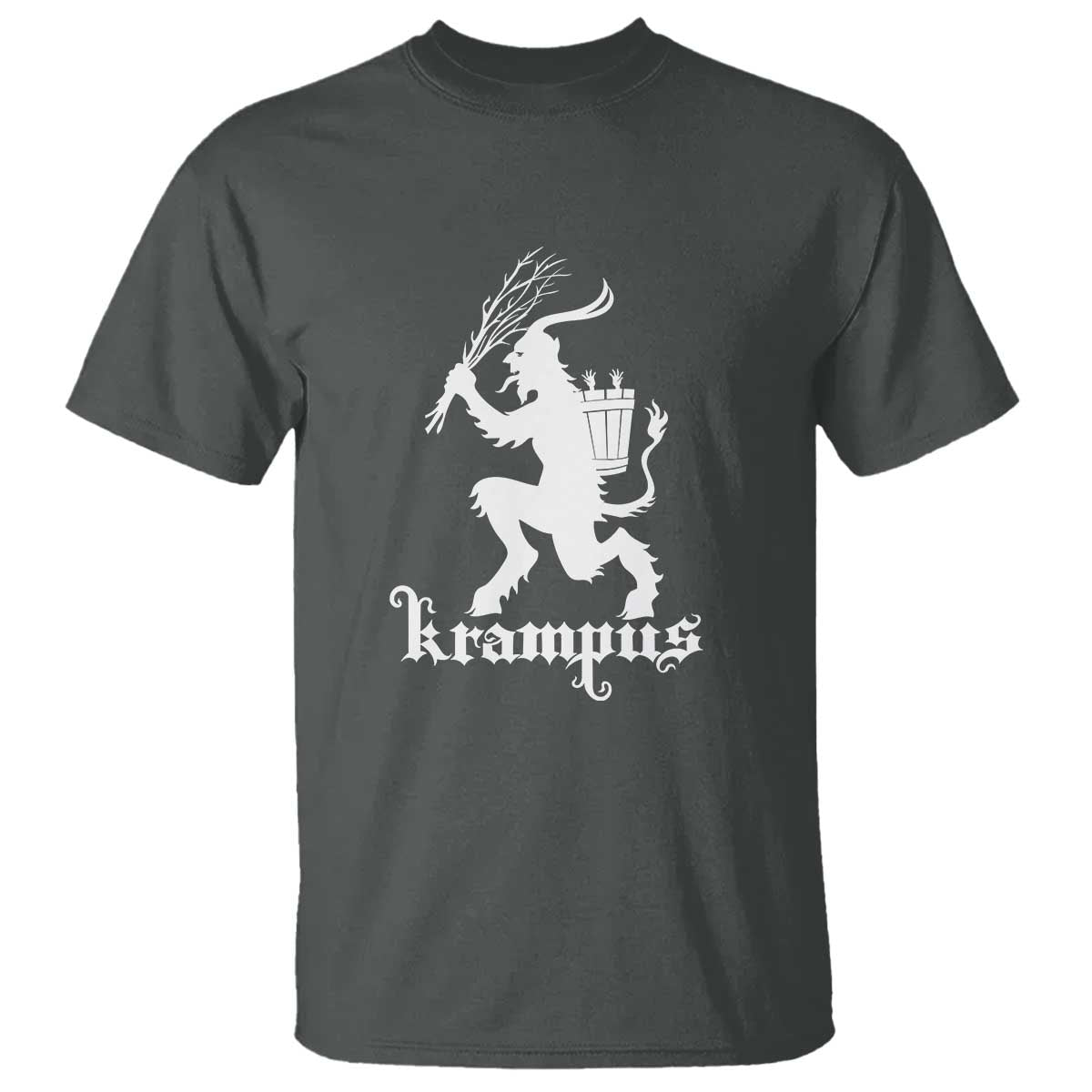 Mythical Krampus T Shirt Scary Christmas Horror Occult Holiday Eastern Folklore TS02 Dark Heather Print Your Wear
