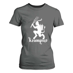 Mythical Krampus T Shirt For Women Scary Christmas Horror Occult Holiday Eastern Folklore TS02 Dark Heather Print Your Wear