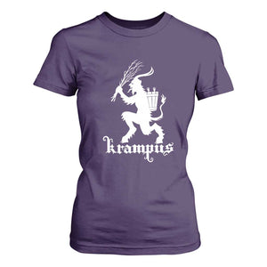 Mythical Krampus T Shirt For Women Scary Christmas Horror Occult Holiday Eastern Folklore TS02 Purple Print Your Wear