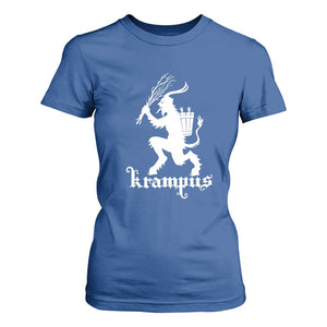 Mythical Krampus T Shirt For Women Scary Christmas Horror Occult Holiday Eastern Folklore TS02 Royal Blue Print Your Wear