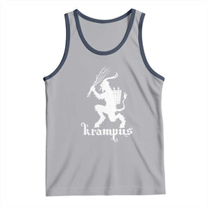 Mythical Krampus Tank Top Scary Christmas Horror Occult Holiday Eastern Folklore TS02 Athletic Heather Navy Print Your Wear