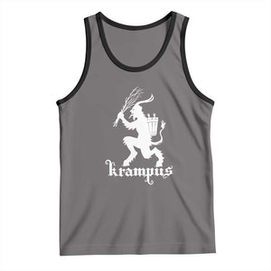 Mythical Krampus Tank Top Scary Christmas Horror Occult Holiday Eastern Folklore TS02 Deep Heather Black Print Your Wear