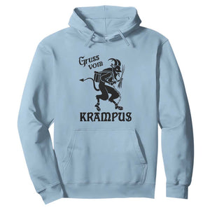 Krampus Hoodie Gruss Vom Greetings TS02 Light Blue Print Your Wear