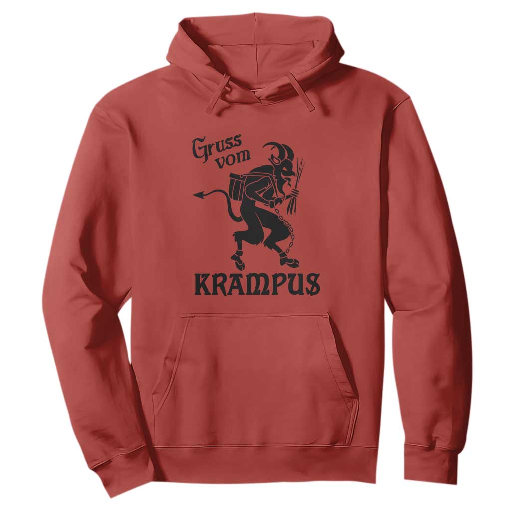 Krampus Hoodie Gruss Vom Greetings TS02 Red Print Your Wear