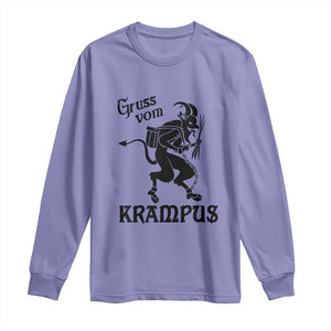 Krampus Long Sleeve Shirt Gruss Vom Greetings TS02 Violet Print Your Wear