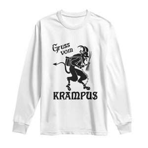 Krampus Long Sleeve Shirt Gruss Vom Greetings TS02 White Print Your Wear