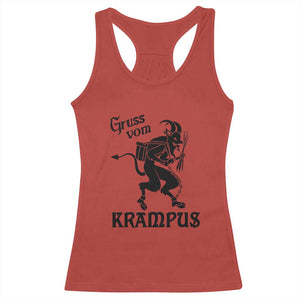 Krampus Racerback Tank Top Gruss Vom Greetings TS02 Red Print Your Wear