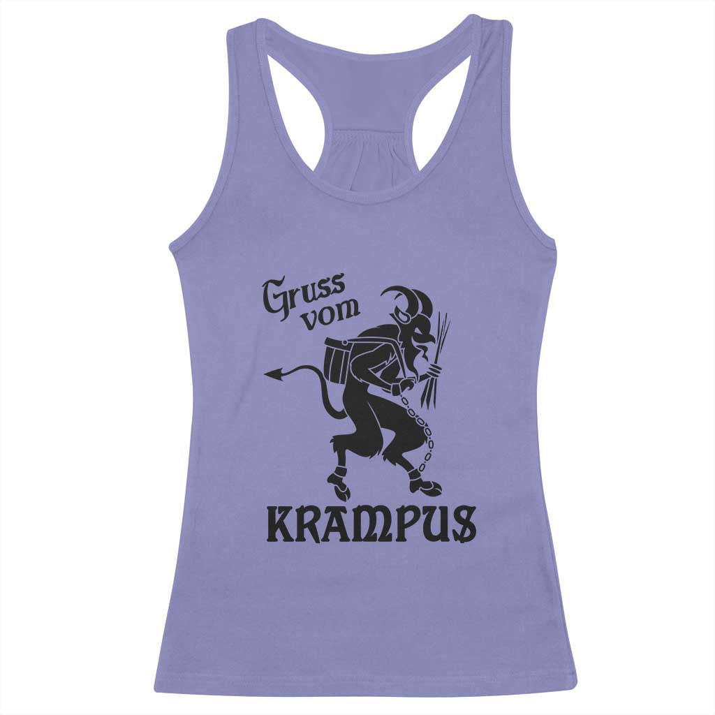 Krampus Racerback Tank Top Gruss Vom Greetings TS02 Violet Print Your Wear